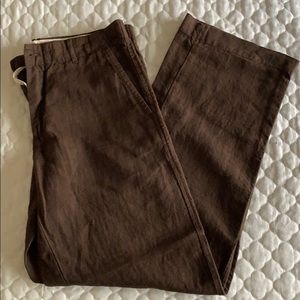 Banana Republic Men’s Brown Linen Pants-Size 32/32